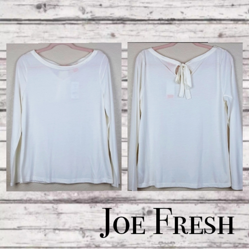 Joe Fresh Key Hole Tie Back Longsleeve Tee